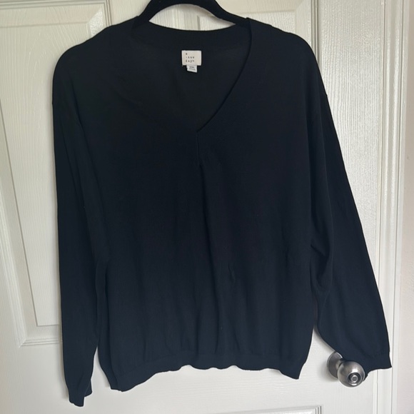 a new day Sweaters - Black V-Neck Sweater